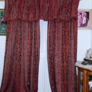 Vintage Silk Jacquard Custom Drapes Very Classy